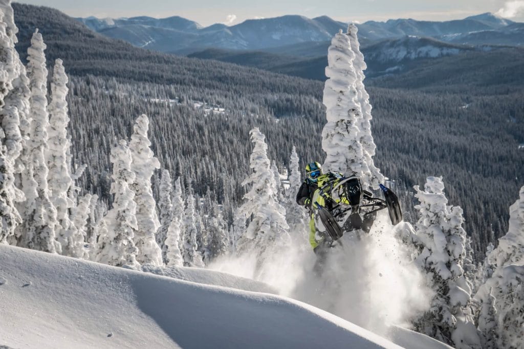 Fernie Snowmobiling in Winter