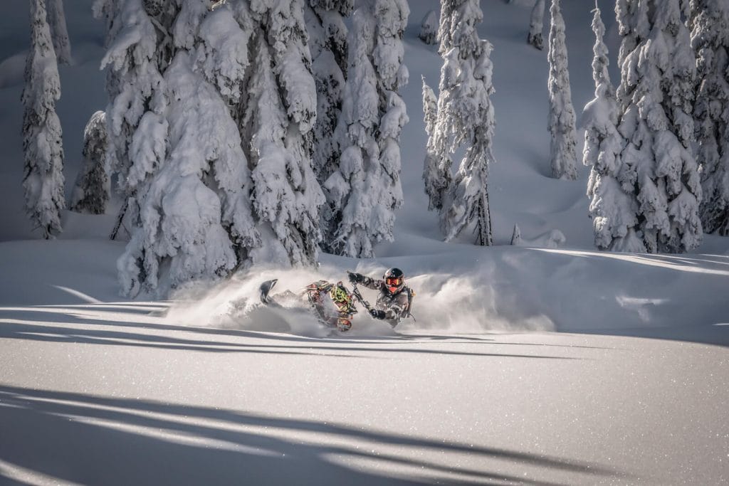 Snowmobiling trail