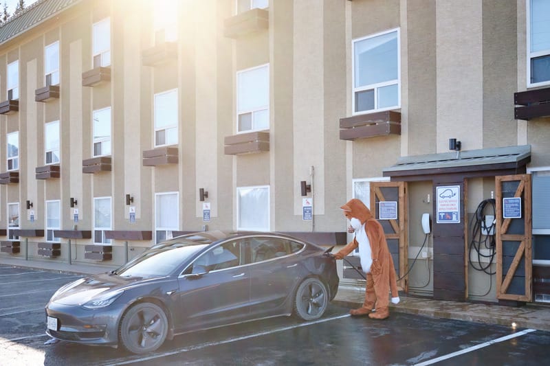 EV Charging Station at Fernie Fox Hotel 