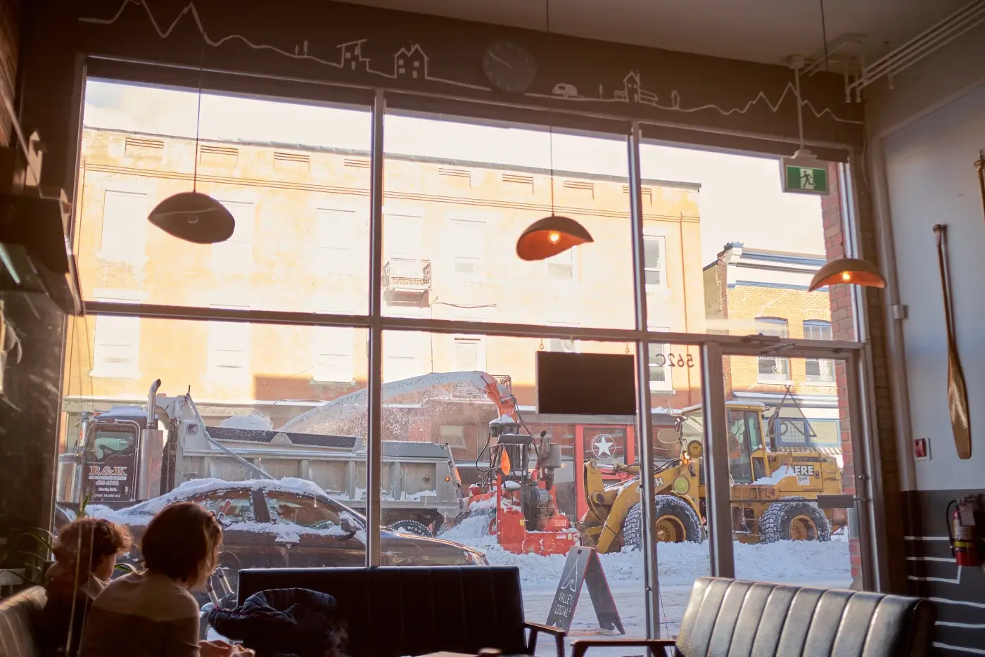 Local cafes in winter in Fernie